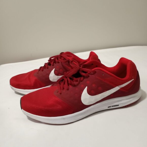 NIKE DOWNSHOIFTER 4 RED RUNNING SHOES MENS SIZE 13 - Picture 3 of 8